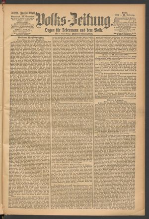 Volks-Zeitung vom 20.09.1884