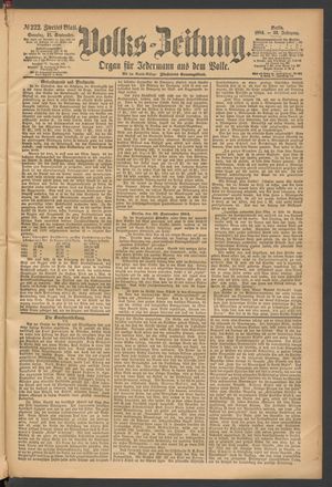 Volks-Zeitung vom 21.09.1884