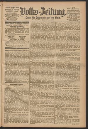 Volks-Zeitung vom 25.09.1884
