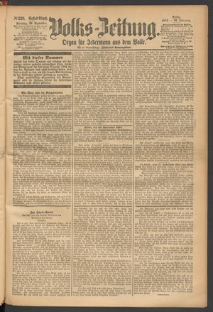 Volks-Zeitung vom 30.09.1884