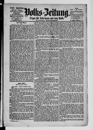 Volks-Zeitung vom 01.10.1884