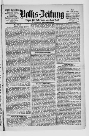 Volks-Zeitung vom 01.10.1884