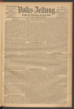 Volks-Zeitung vom 01.10.1884