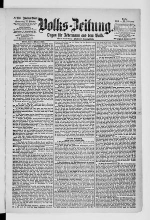 Volks-Zeitung on Oct 2, 1884