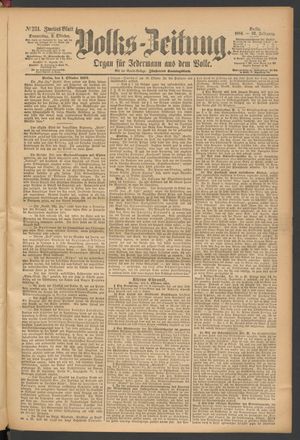 Volks-Zeitung on Oct 2, 1884