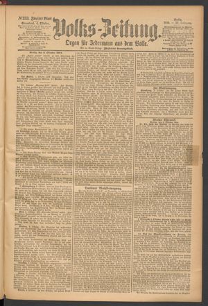 Volks-Zeitung vom 04.10.1884