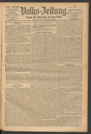 Volks-Zeitung vom 05.10.1884