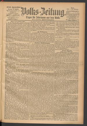 Volks-Zeitung vom 12.10.1884