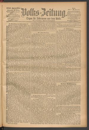 Volks-Zeitung on Oct 16, 1884