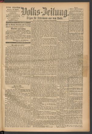 Volks-Zeitung vom 19.10.1884
