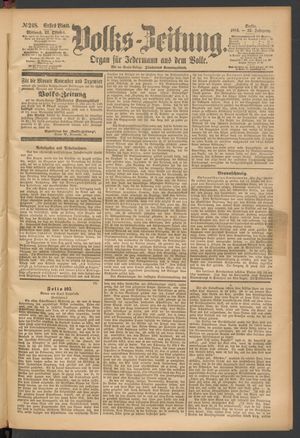 Volks-Zeitung vom 22.10.1884