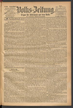Volks-Zeitung vom 25.10.1884