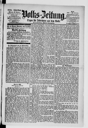 Volks-Zeitung vom 29.10.1884