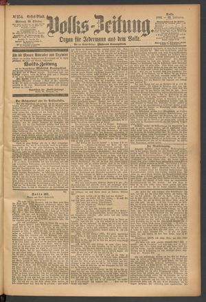 Volks-Zeitung vom 29.10.1884