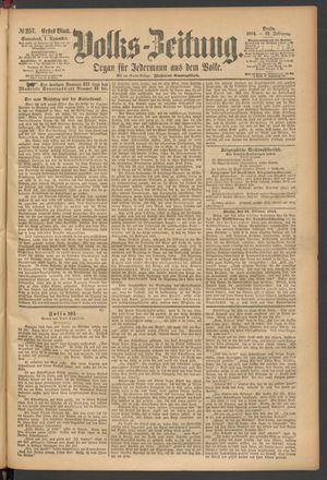 Volks-Zeitung vom 01.11.1884