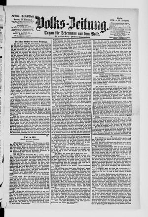 Volks-Zeitung vom 14.11.1884