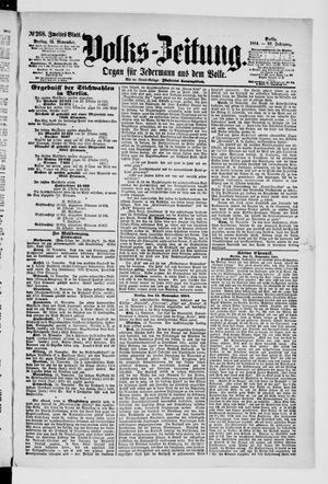 Volks-Zeitung vom 14.11.1884