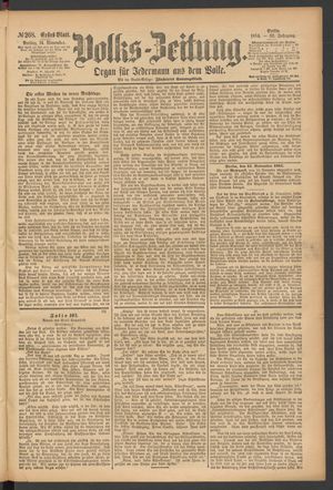 Volks-Zeitung vom 14.11.1884