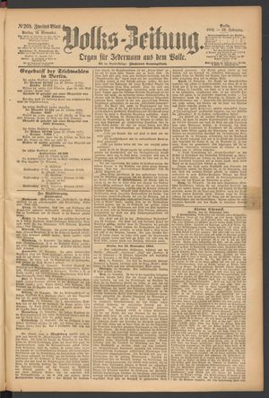 Volks-Zeitung vom 14.11.1884