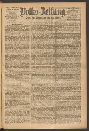Volks-Zeitung vom 19.11.1884