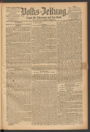 Volks-Zeitung vom 19.11.1884
