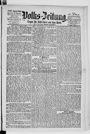 Volks-Zeitung vom 20.11.1884