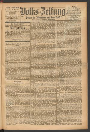 Volks-Zeitung vom 20.11.1884