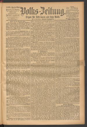 Volks-Zeitung vom 20.11.1884
