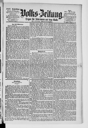 Volks-Zeitung vom 25.11.1884