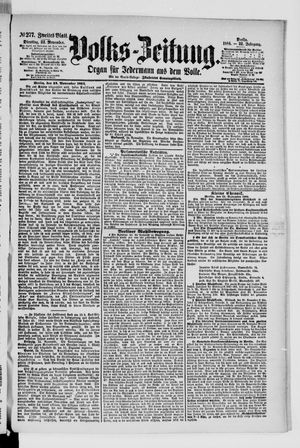 Volks-Zeitung vom 25.11.1884
