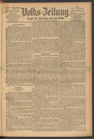 Volks-Zeitung vom 25.11.1884