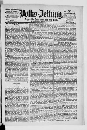 Volks-Zeitung vom 28.11.1884