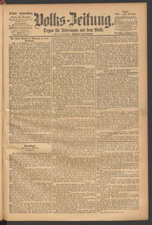Volks-Zeitung vom 28.11.1884
