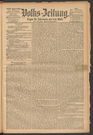 Volks-Zeitung vom 28.11.1884