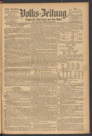 Volks-Zeitung vom 30.11.1884