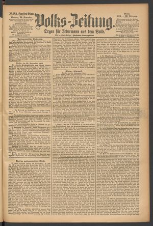 Volks-Zeitung vom 30.11.1884