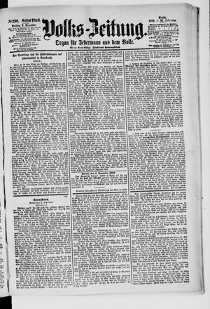 Volks-Zeitung on Dec 5, 1884