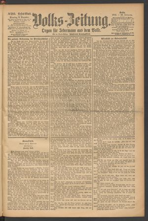Volks-Zeitung vom 09.12.1884