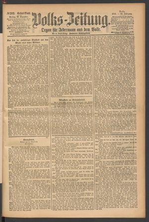 Volks-Zeitung vom 12.12.1884