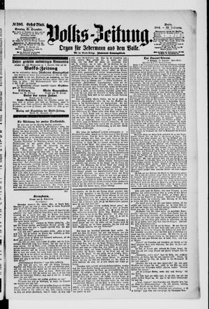 Volks-Zeitung vom 21.12.1884