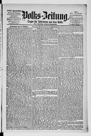 Volks-Zeitung vom 21.12.1884
