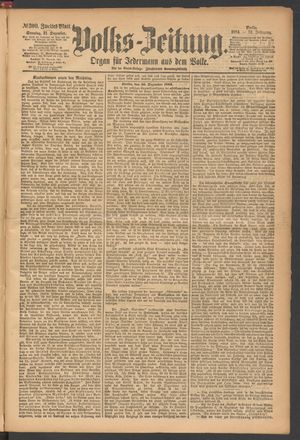 Volks-Zeitung vom 21.12.1884