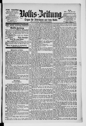 Volks-Zeitung vom 23.12.1884