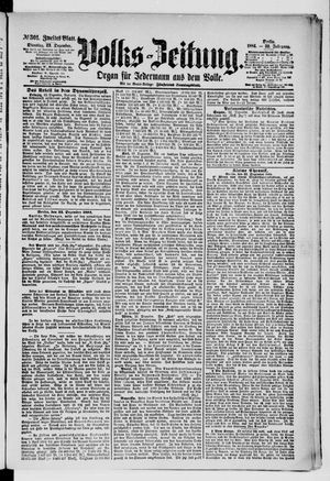 Volks-Zeitung vom 23.12.1884