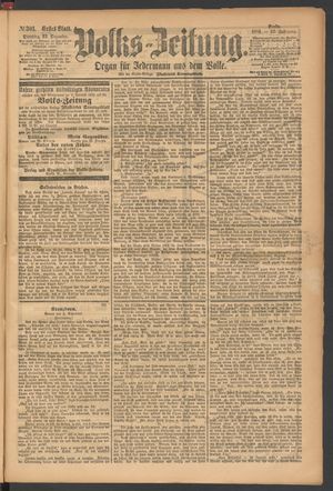 Volks-Zeitung vom 23.12.1884