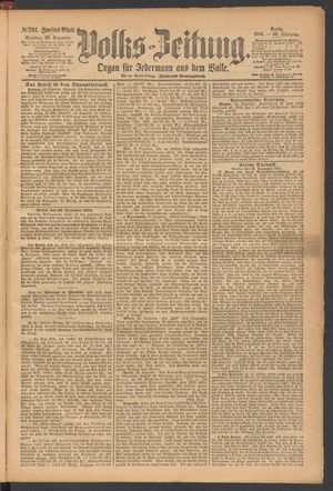 Volks-Zeitung vom 23.12.1884