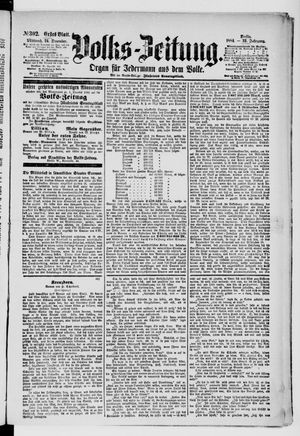Volks-Zeitung vom 24.12.1884