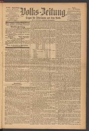 Volks-Zeitung vom 24.12.1884