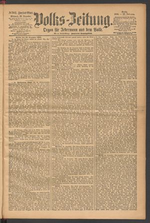 Volks-Zeitung vom 24.12.1884