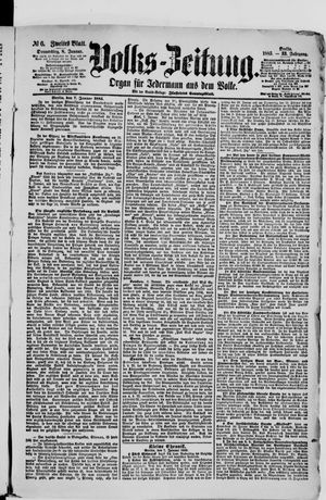 Volks-Zeitung vom 08.01.1885